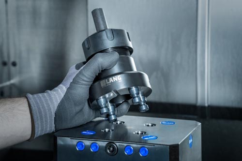 Quick installation using the zero-point mounting on the Preci-Point collet chuck.